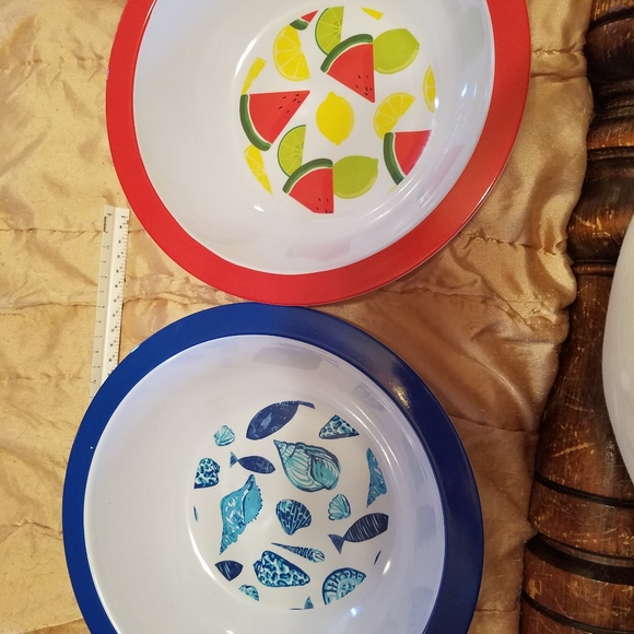 unbranded Other - Bowls 
Hard plastic bowls 
One red with pictures o